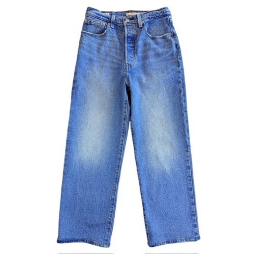 Levi's Ribcage Straight Ankle Jeans Women 27 Blue High Rise Denim 72693-0177